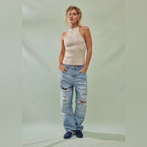 Free People, Crvy Lesson learned high rise straight, 31, NWOT